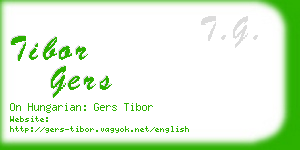 tibor gers business card